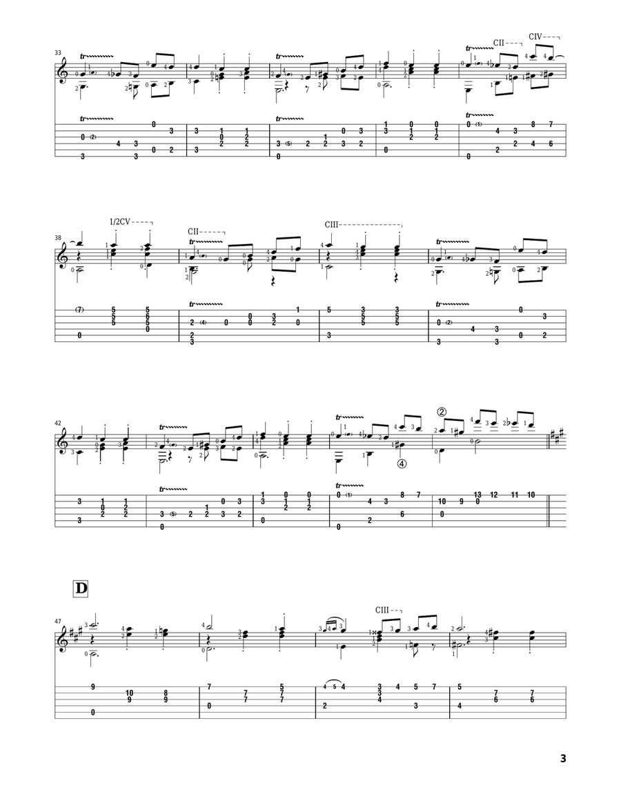 Waltz, Op. 34 No. 2 Waltz, Op. 34 No. 2 Acoustic Guitar scores gallery preview page 3