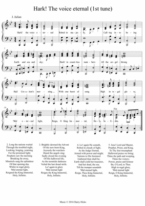Hark! the voice eternal. A new tune to this wonderful old hymn