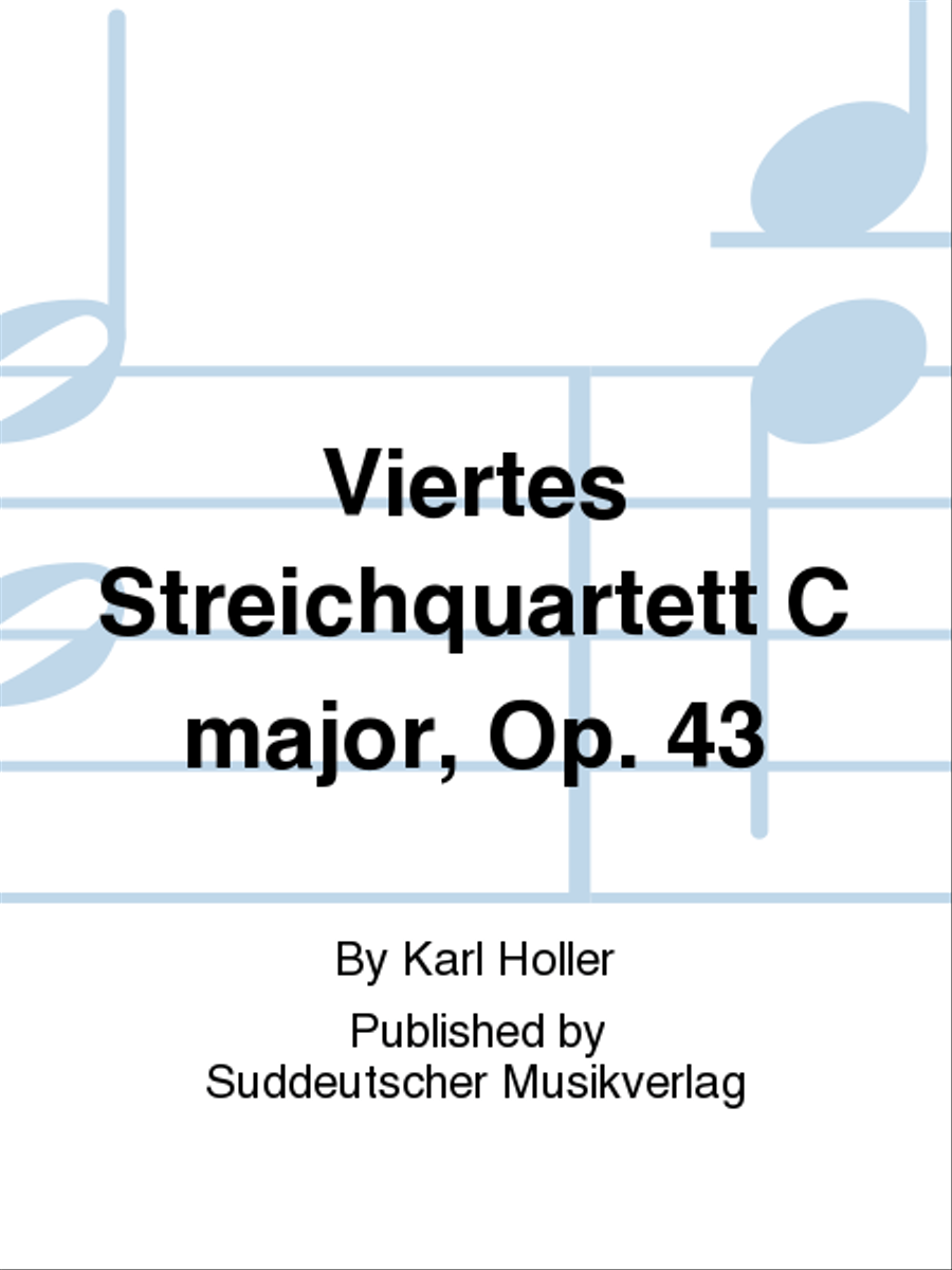 Viertes Streichquartett C major, Op. 43 String Quartet scores gallery preview page 1