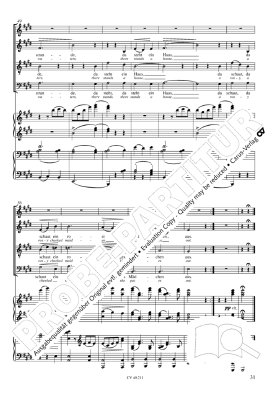 Liebeslieder-Walzer, Op. 52 Choir scores gallery preview page 32