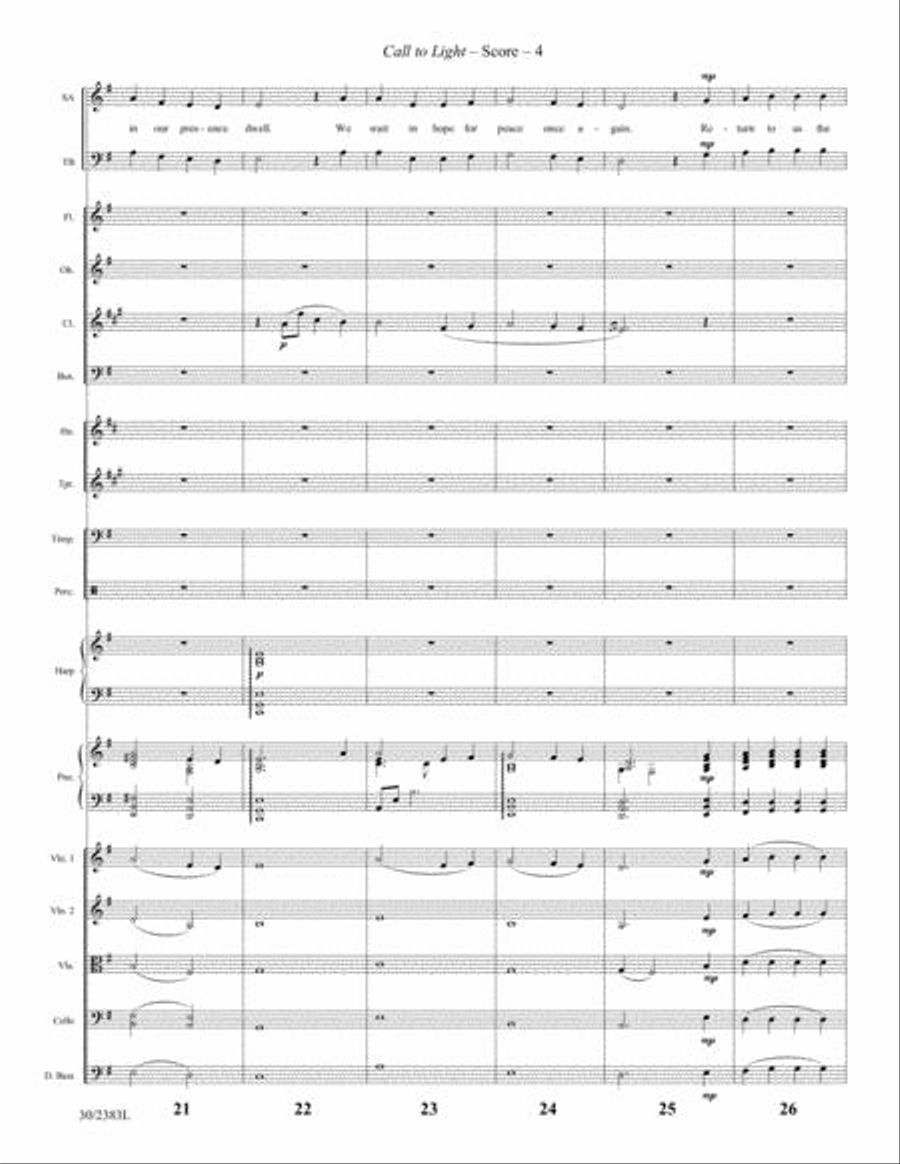 Candles and Carols - Orchestral Score and Parts Choir scores gallery preview page 5