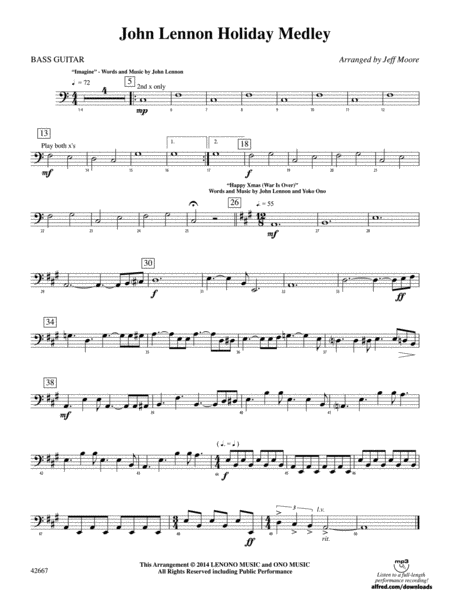 John Lennon Holiday Medley: String Bass