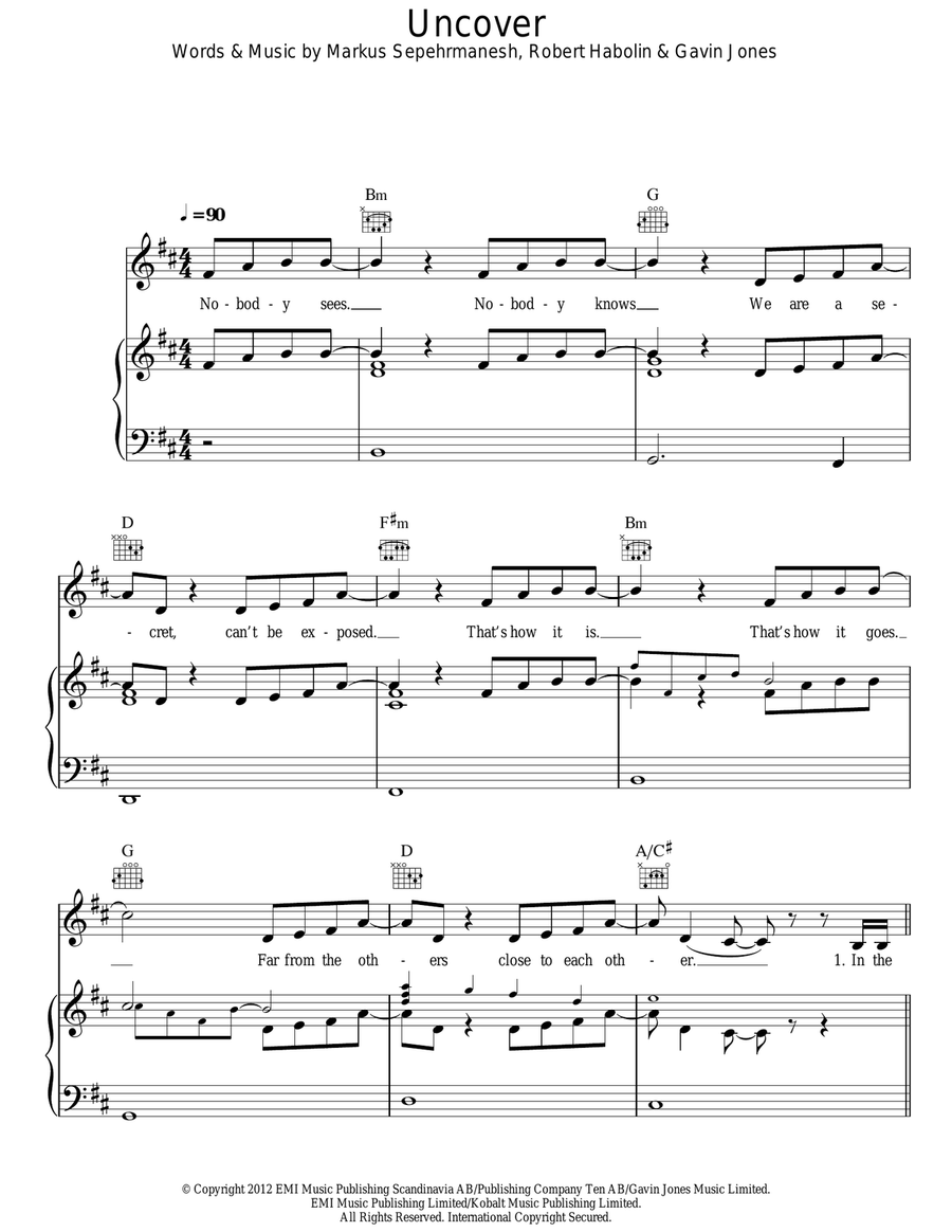 Uncover Acoustic Guitar scores gallery preview page 1