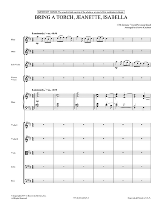 Book cover for Bring a Torch, Jeanette, Isabella (arr. Shawn Kirchner) - Score