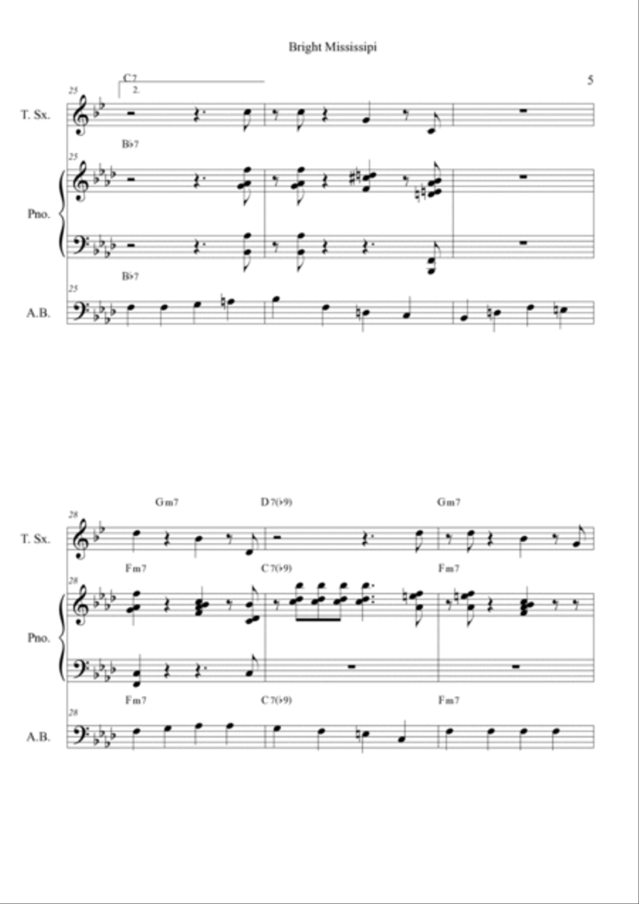 Bright Mississippi Jazz Ensemble scores gallery preview page 5