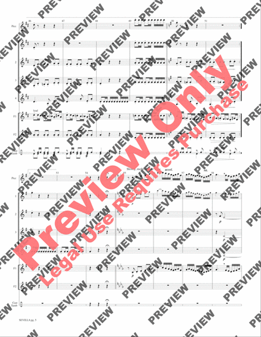 Sevilla (from Suite Espanola) Small Ensemble scores gallery preview page 7