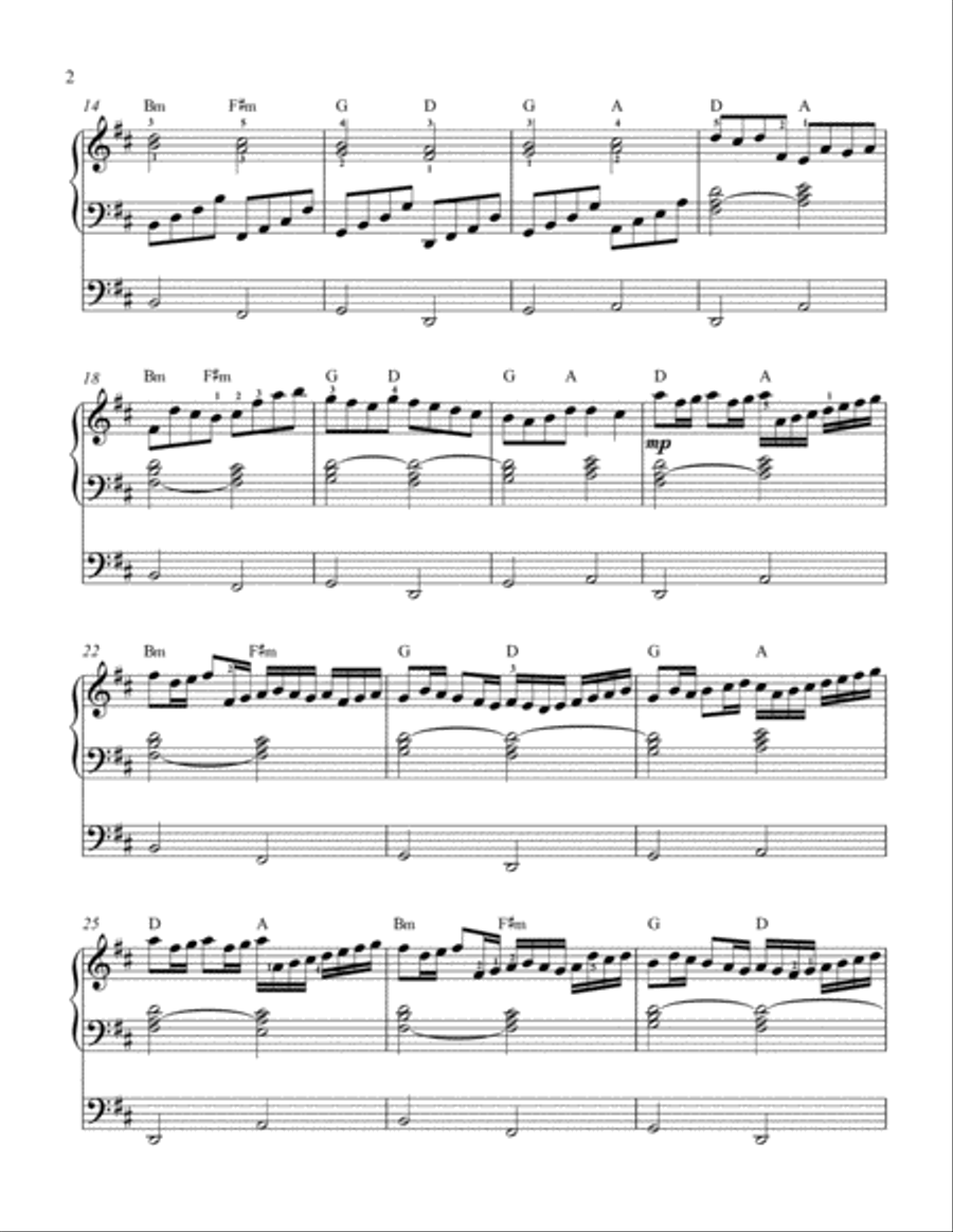 Canon in D for organ Organ Solo scores gallery preview page 2