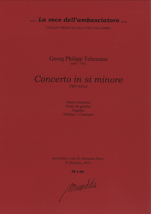 Book cover for Concerto in si minore TWV 43:h3