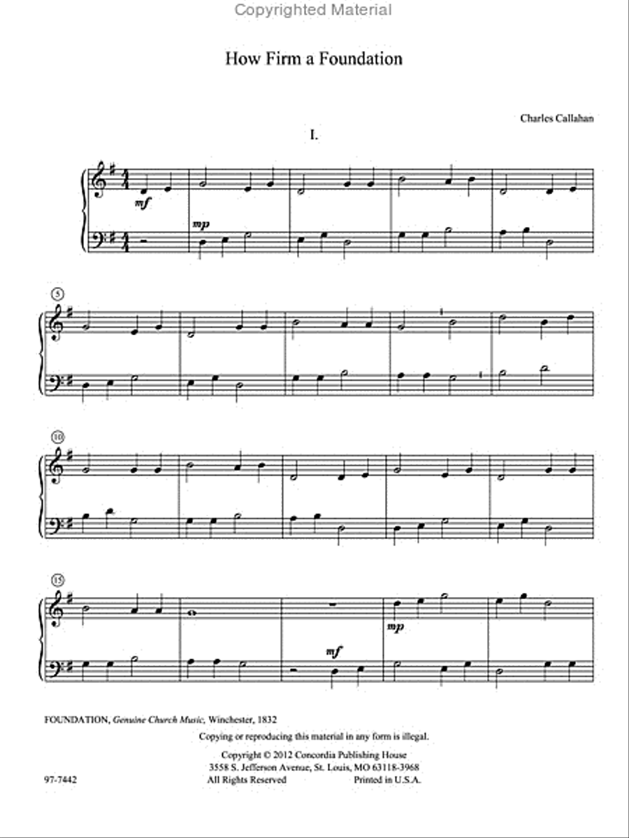 Variations on American Hymn Tunes for Keyboard Organ scores gallery preview page 2