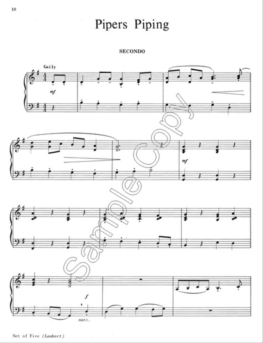 Set of Five Duets Set of Five Duets Piano Duet scores gallery preview page 5