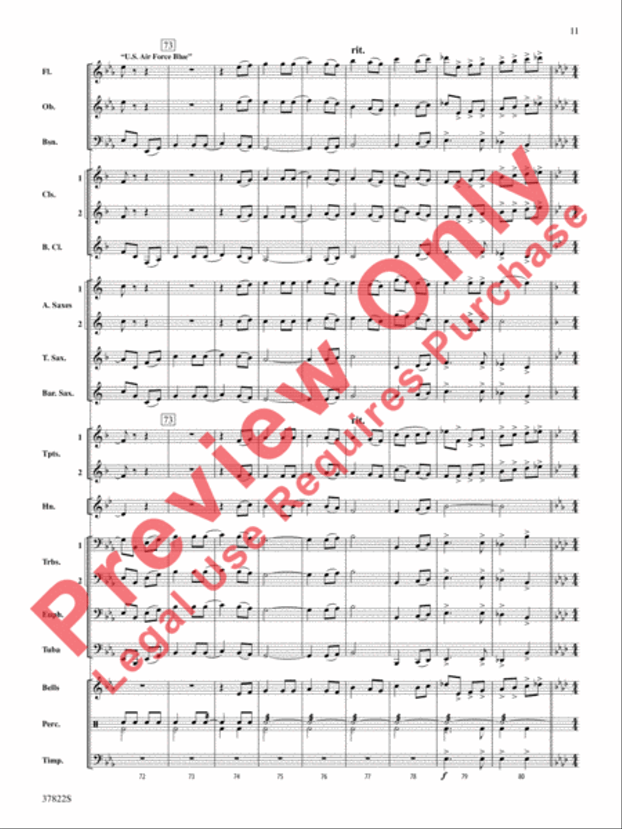 A Patriotic Day A Patriotic Day Concert Band scores gallery preview page 12