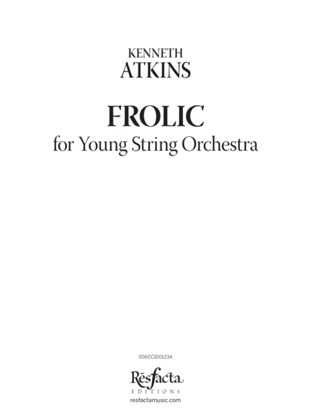 FROLIC for Young String Orchestra image number null