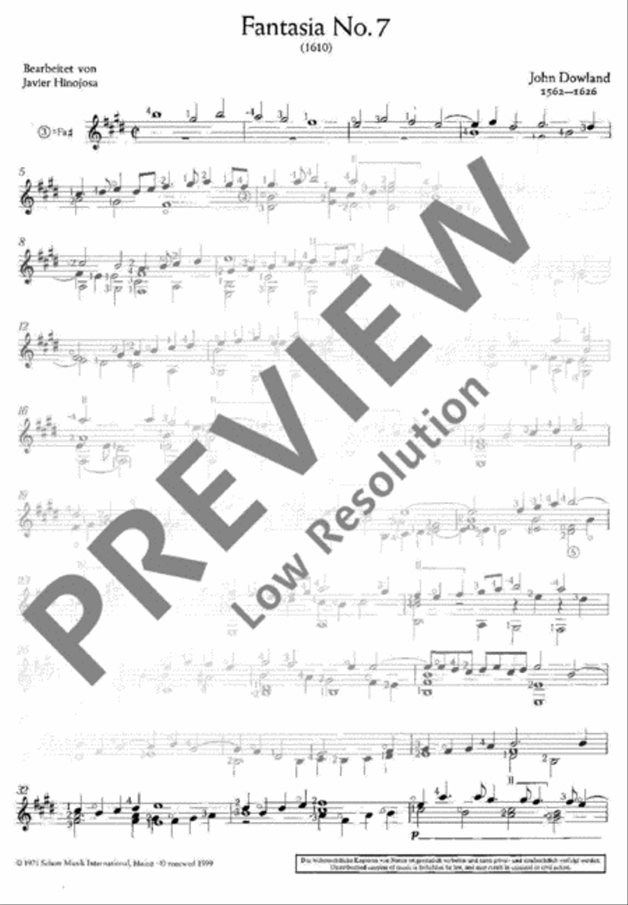 Fantasia No. 7 Classical Guitar scores gallery preview page 3