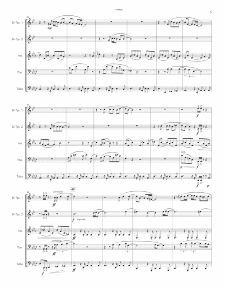 Creep Brass Ensemble scores gallery preview page 5