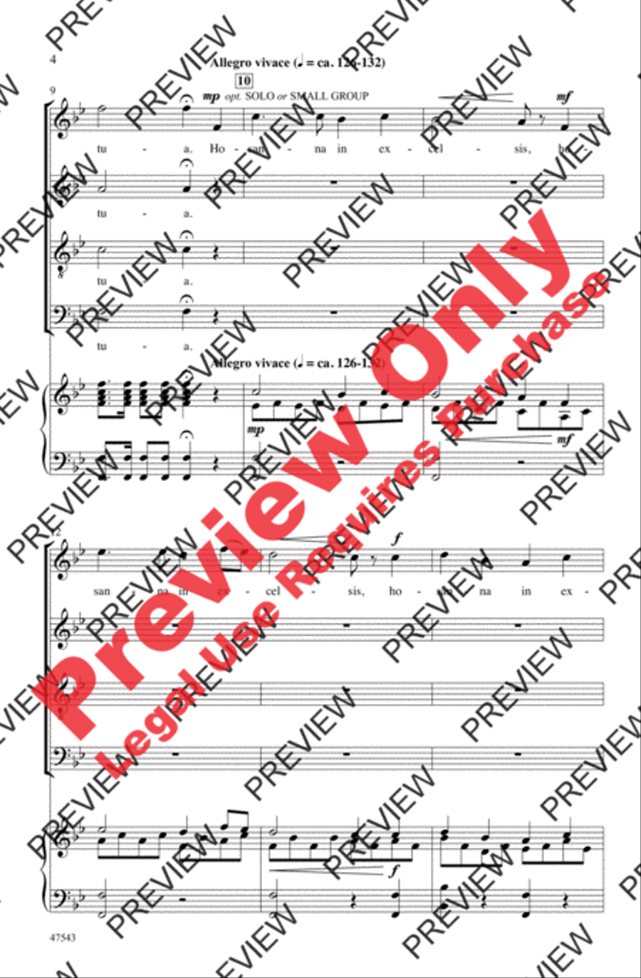 Sanctus Sanctus 4-Part scores gallery preview page 4