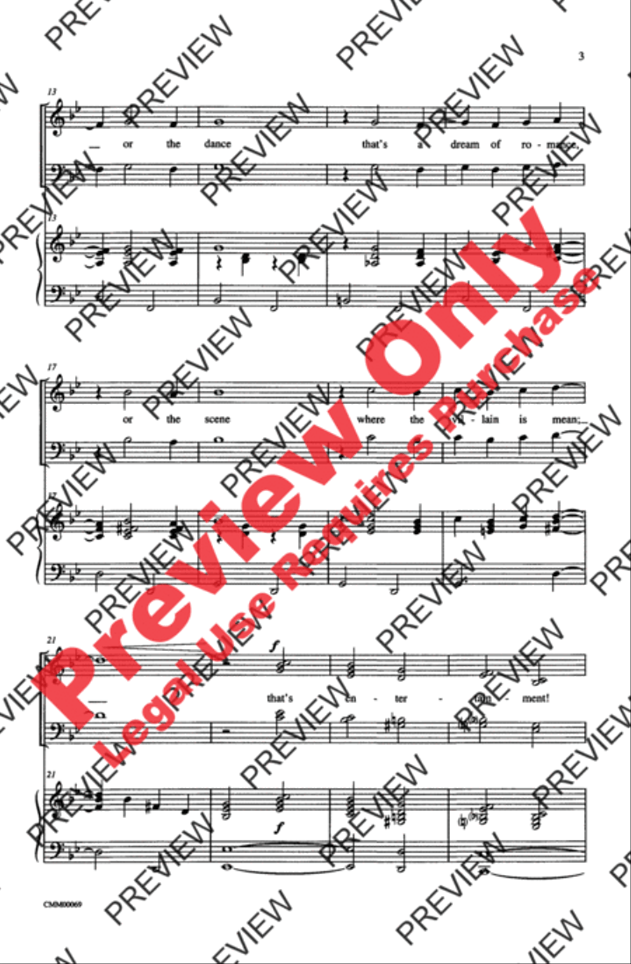 The Music of M-G-M (A Choral Medley) 4-Part scores gallery preview page 3