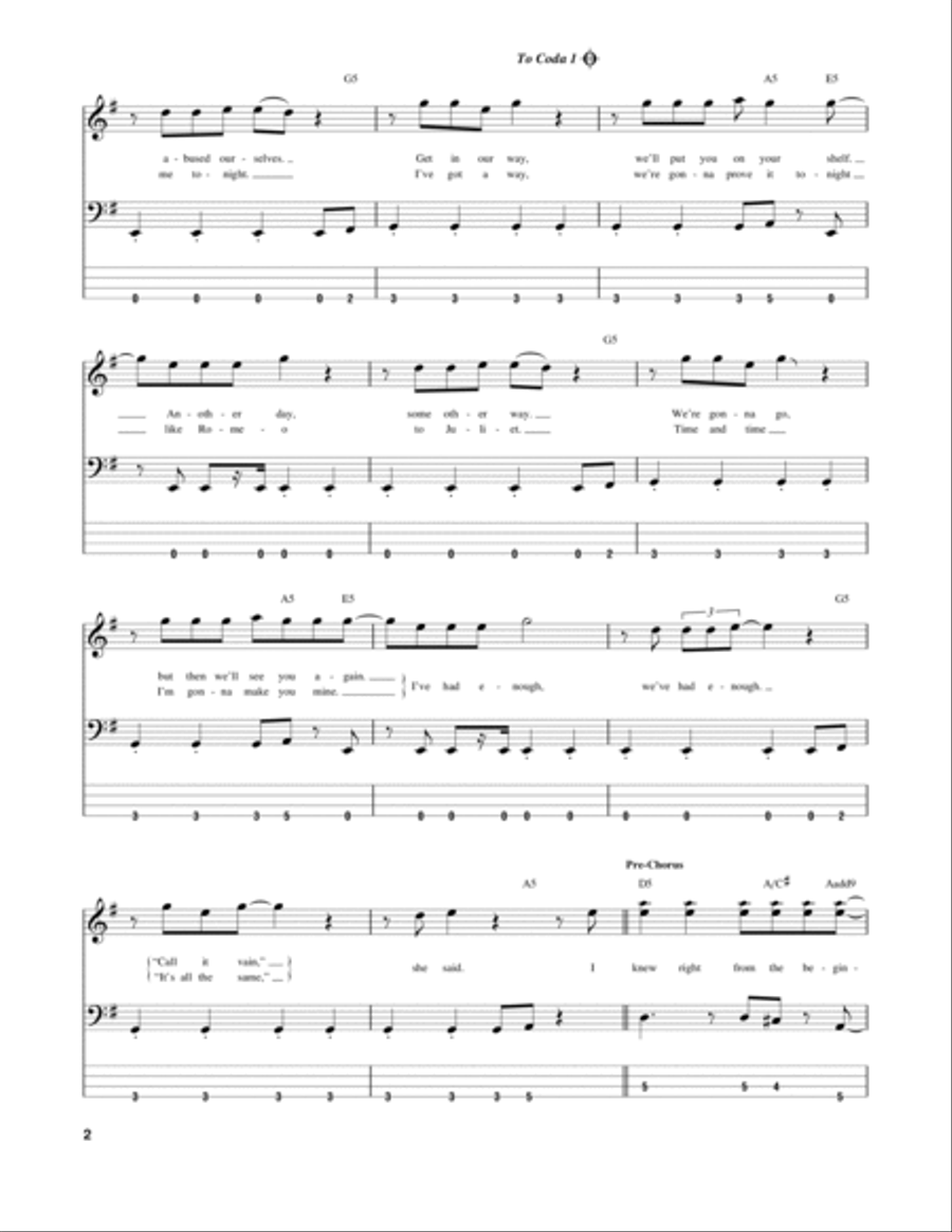 Round And Round Guitar Tablature scores gallery preview page 2