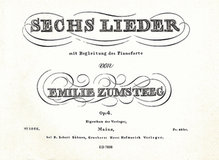 Book cover for 6 Songs Op. 4