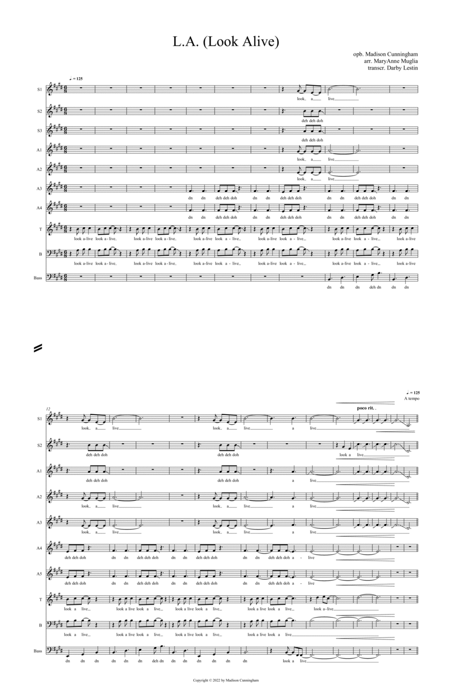 L.a. Looking Alive Divisi scores gallery preview page 1