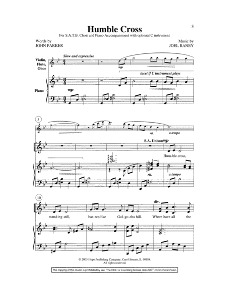 Humble Cross 4-Part scores gallery preview page 3