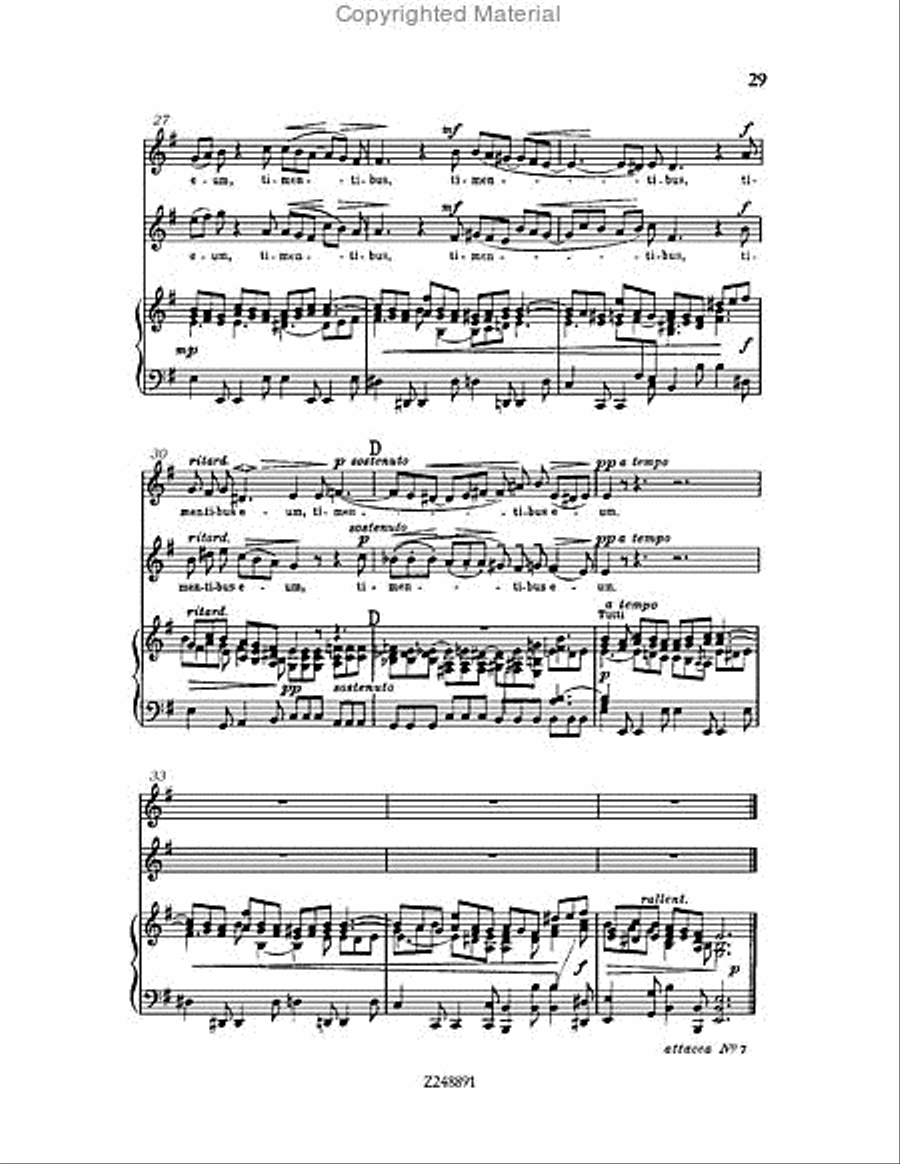 Magnificat in D major, BWV 243 Choir scores gallery preview page 29