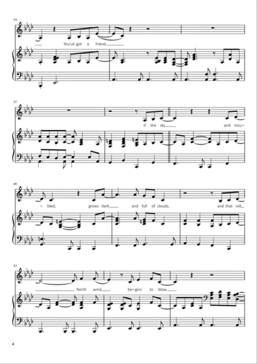 You've Got A Friend Voice scores gallery preview page 4