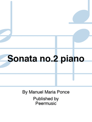 Book cover for Sonata no.2 piano