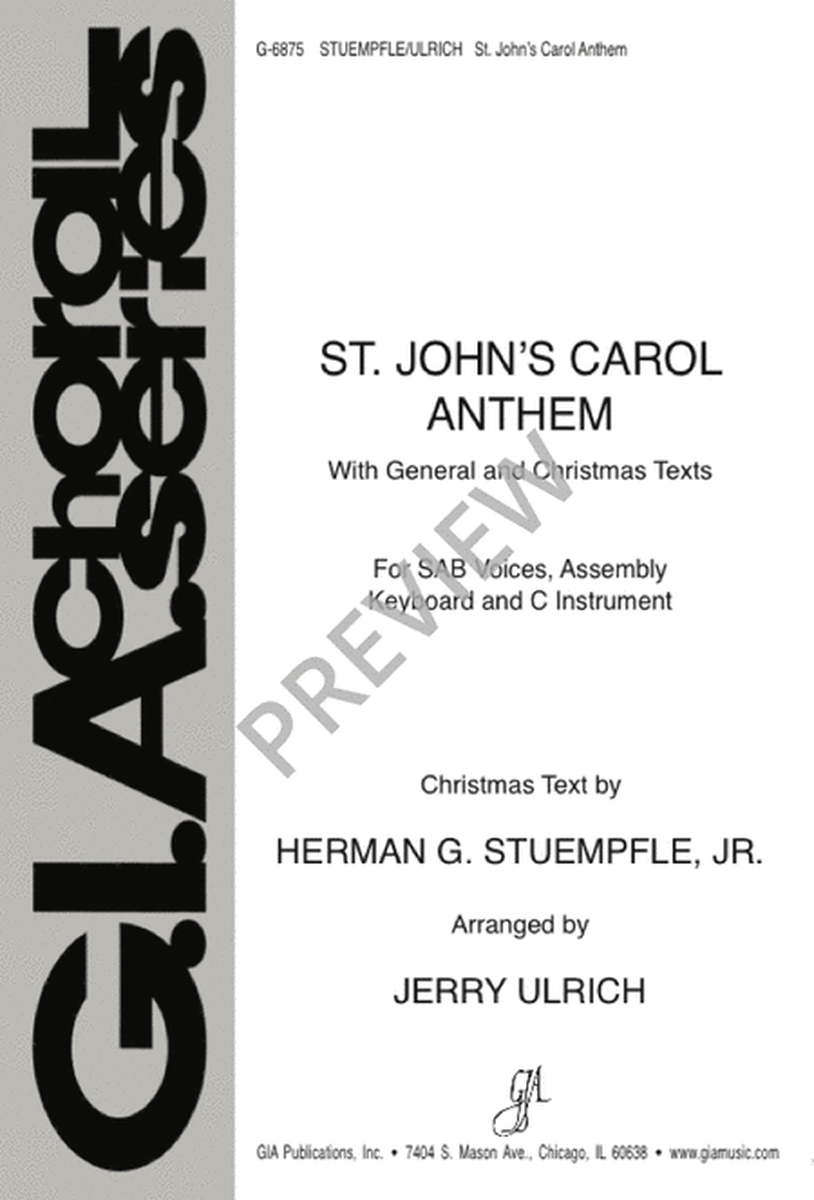 St. John's Carol Anthem image number null