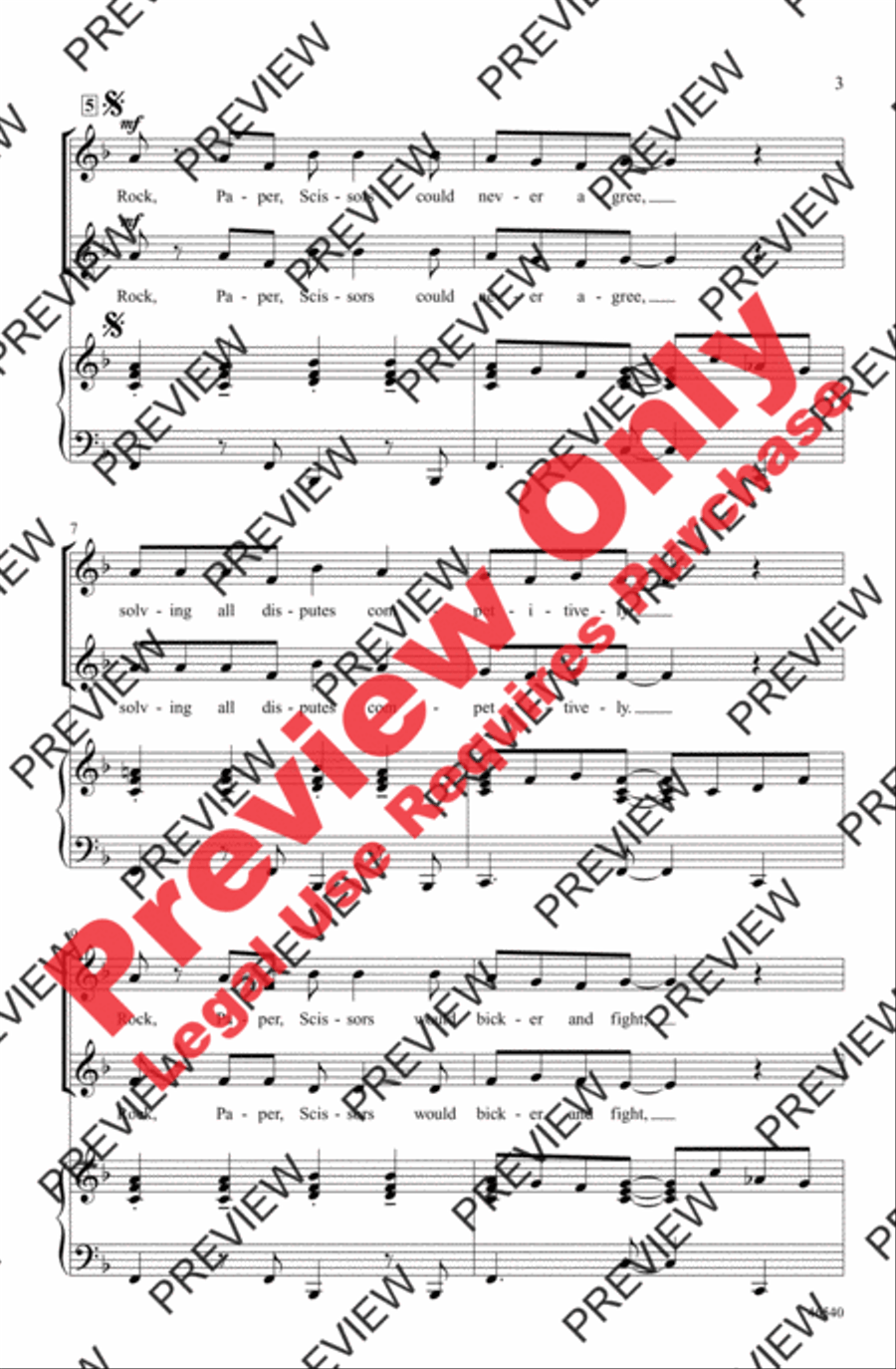 Rock, Paper, Scissors 2-Part scores gallery preview page 3