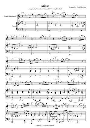 Arioso (tenor sax & piano) - INT