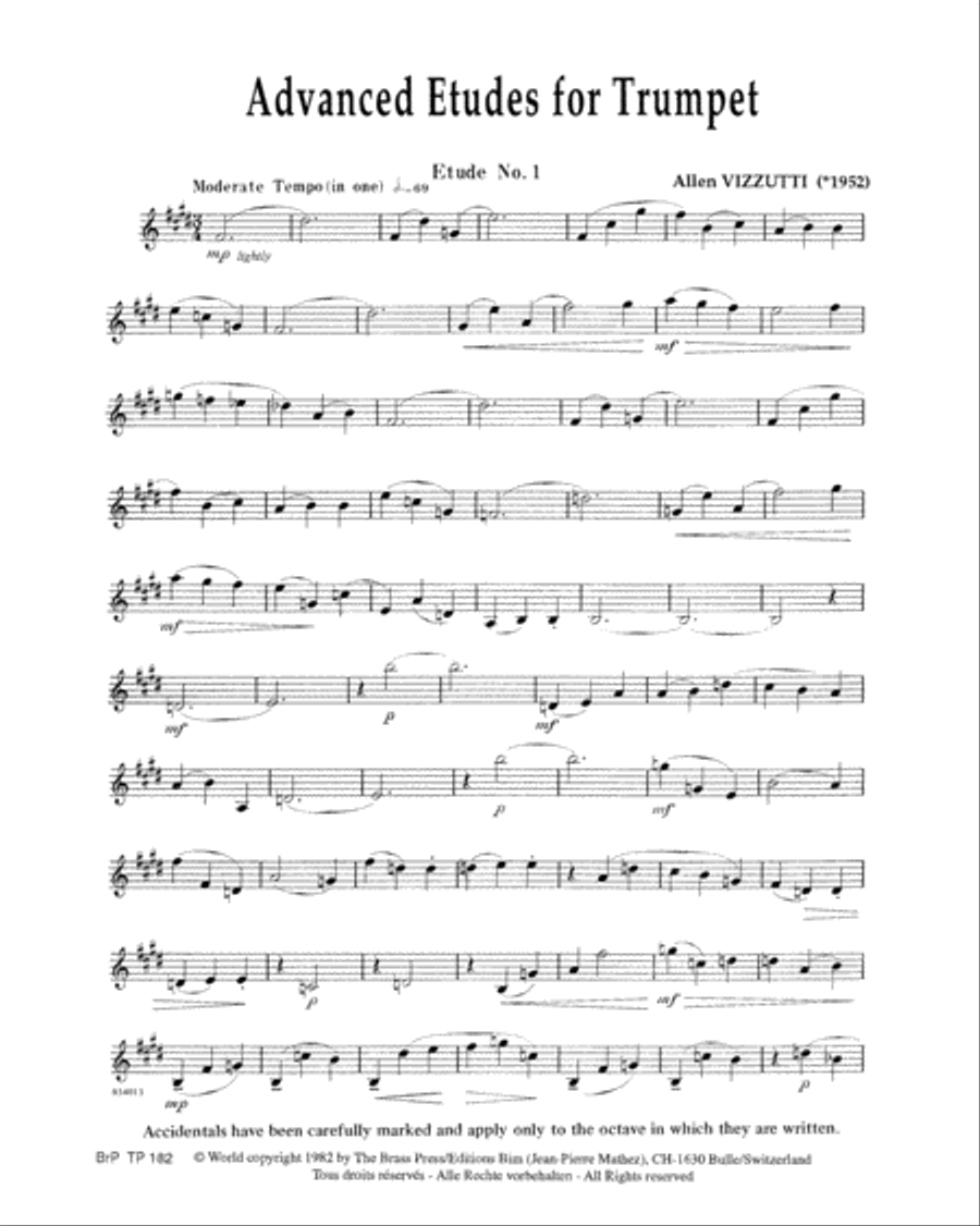 Advanced Etudes Advanced Etudes Trumpet Solo scores gallery preview page 2