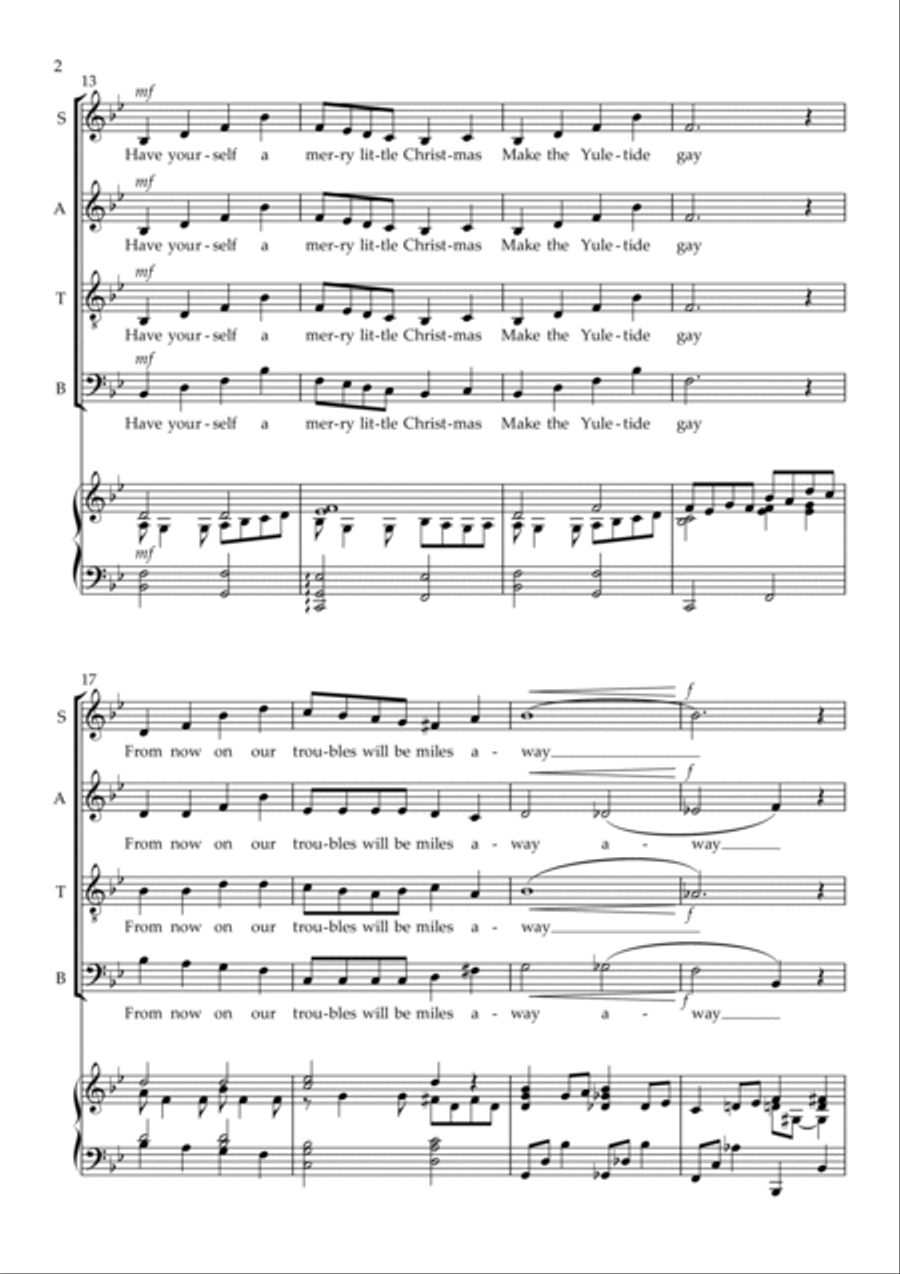 Have Yourself A Merry Little Christmas 4-Part scores gallery preview page 3