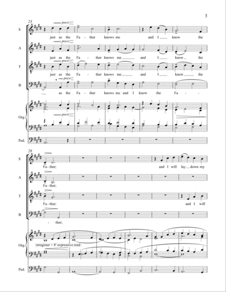 The Shepherd Motets: 2. I Am the Good Shepherd 4-Part scores gallery preview page 4