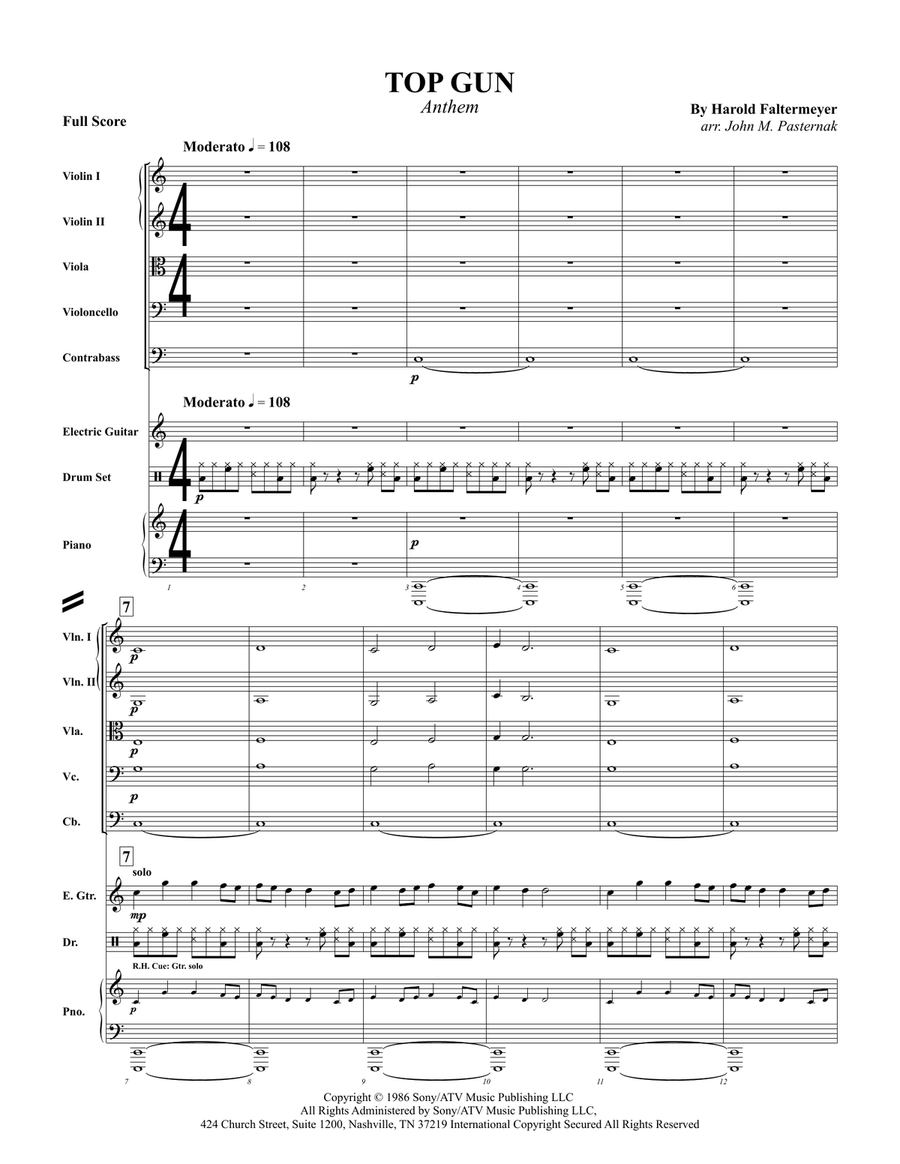 Top Gun Anthem String Orchestra scores gallery preview page 1