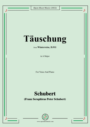 Book cover for Schubert-Täuschung,from Winterreise,Op.89(D.911) No.19