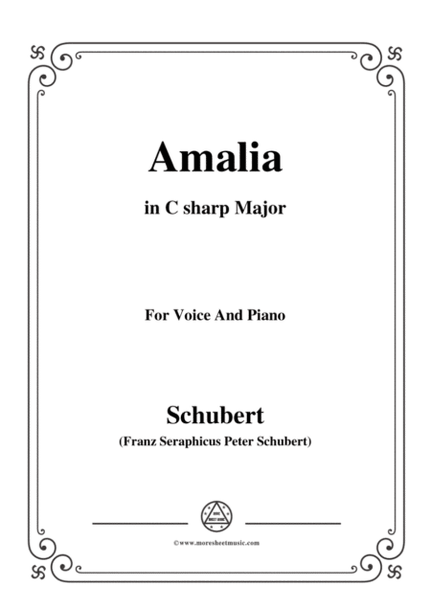 Schubert-Amalia,Op.173 No.1,in C sharp Major,for Voice&Piano image number null