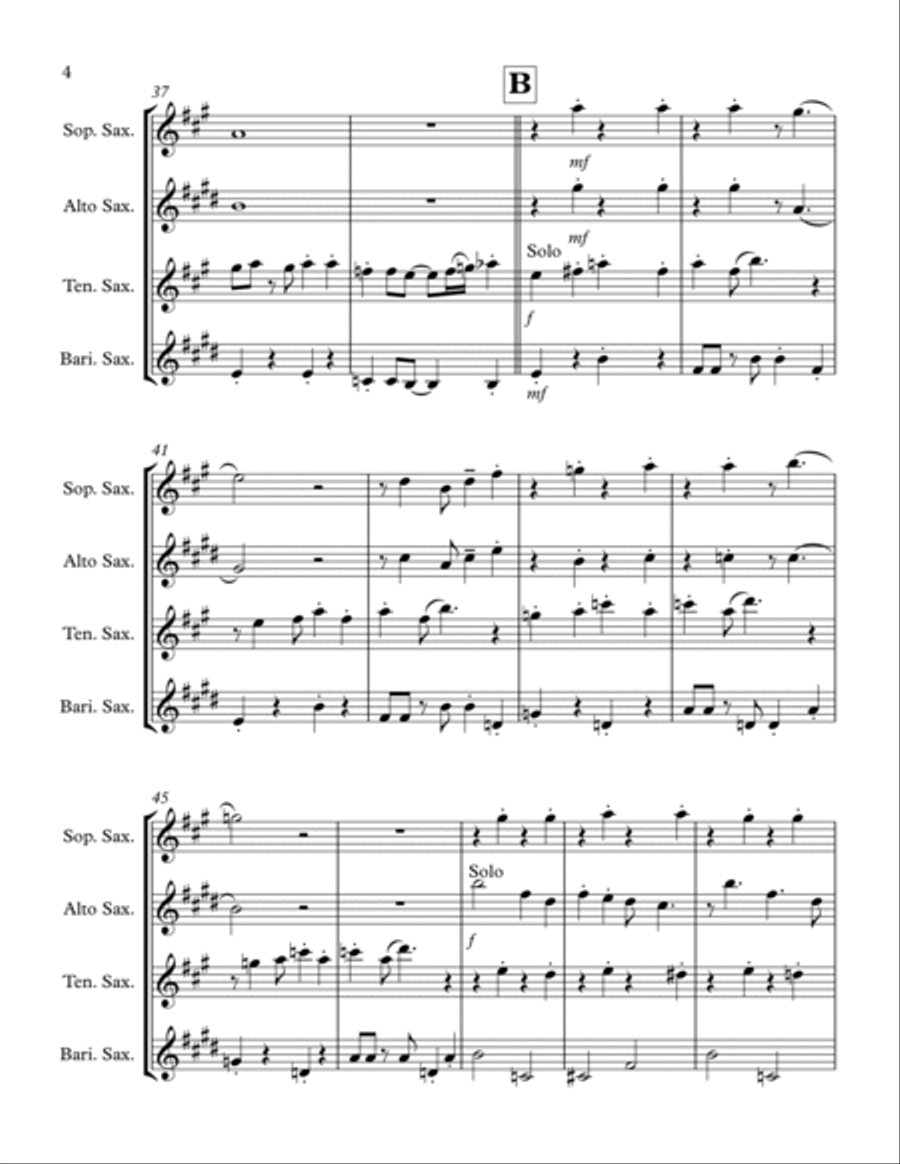 Puttin' On The Ritz Puttin' On The Ritz Woodwind Quartet scores gallery preview page 4