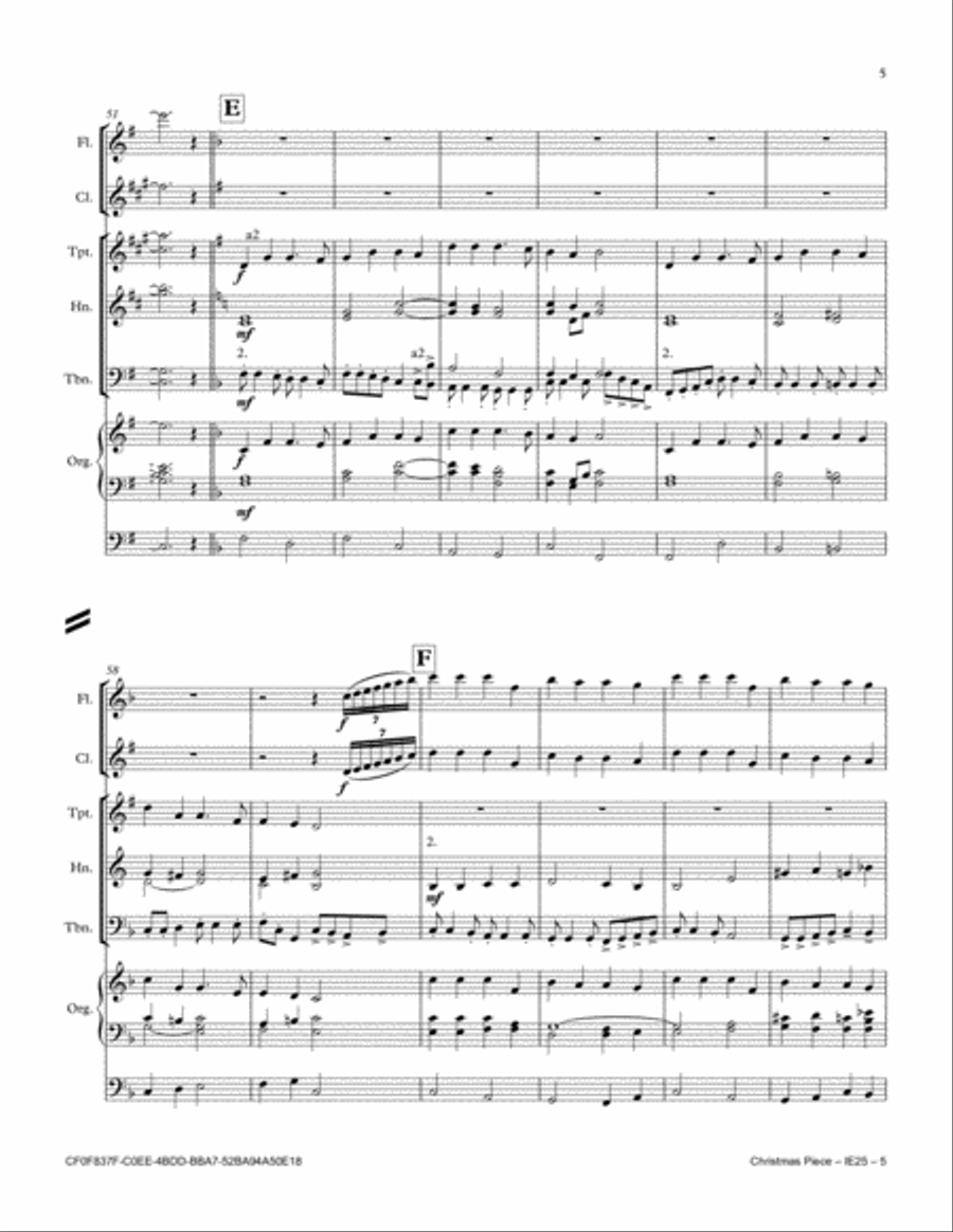 Christmas Piece Christmas Piece Small Ensemble scores gallery preview page 5