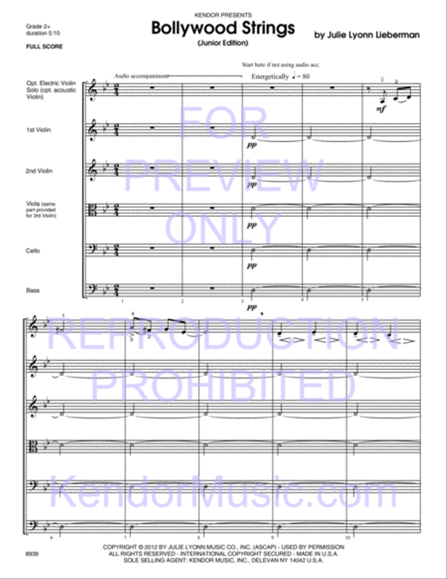 Bollywood Strings (Junior Edition) String Orchestra scores gallery preview page 2