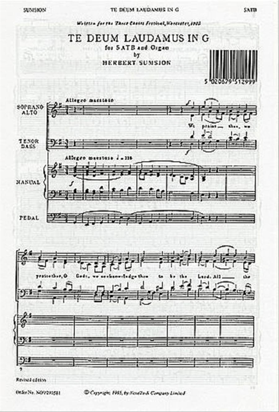 Te Deum Laudamus in G Te Deum Laudamus in G 4-Part scores gallery preview page 1