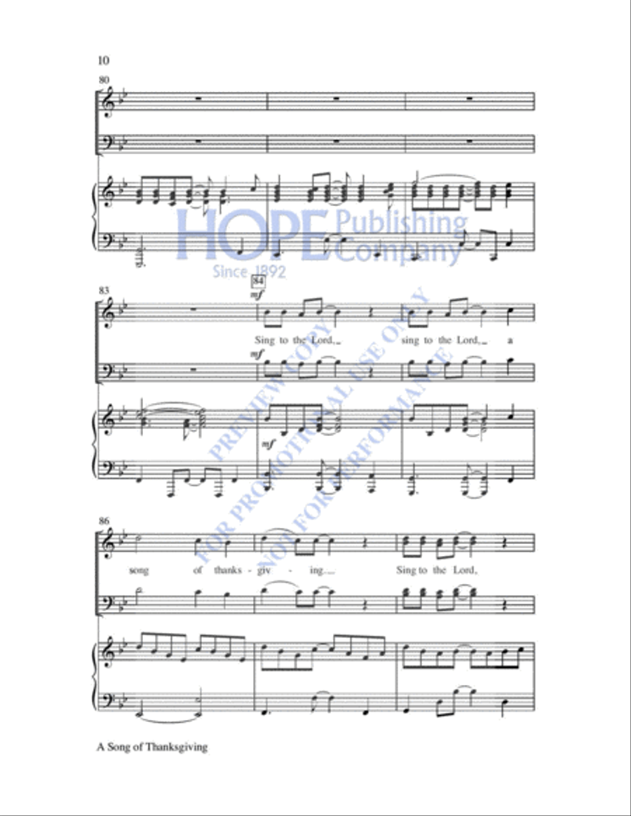 A Song of Thanksgiving A Song of Thanksgiving Choir scores gallery preview page 11