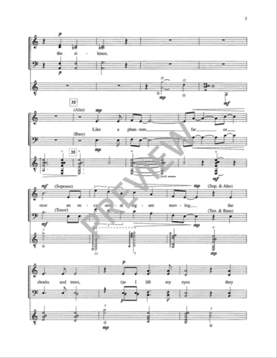 A Procession Winding Around Me (Vocal Score) 4-Part scores gallery preview page 7