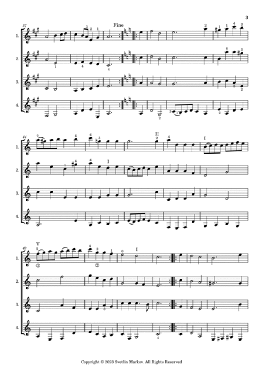 Aria (from Watermusic) Classical Guitar scores gallery preview page 3