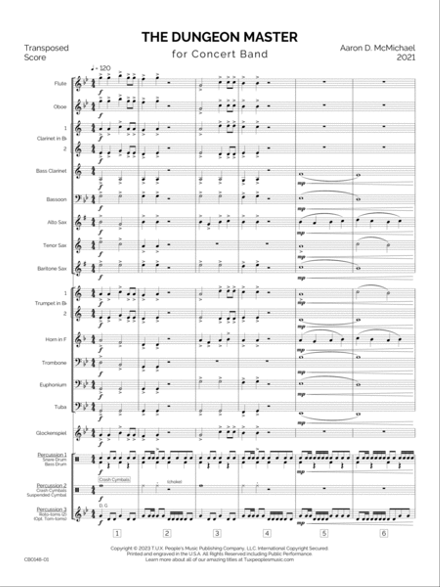 The Dungeon Master The Dungeon Master Concert Band scores gallery preview page 4