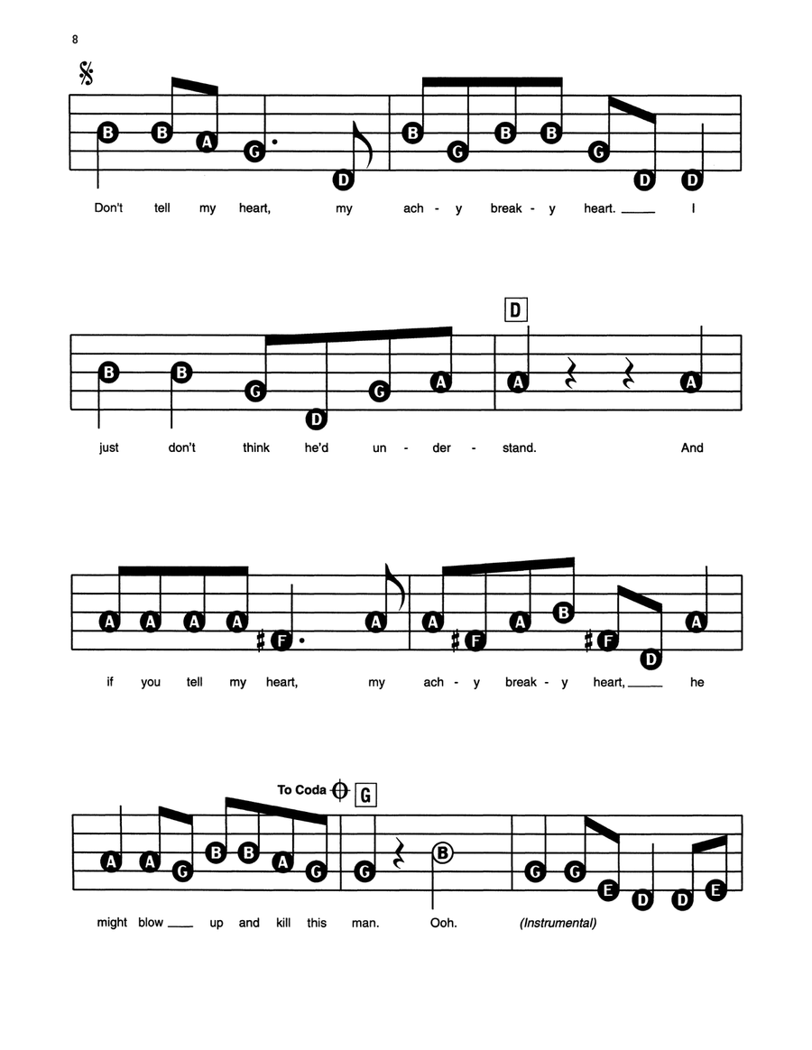 Achy Breaky Heart (Don't Tell My Heart) Electronic Keyboard scores gallery preview page 3