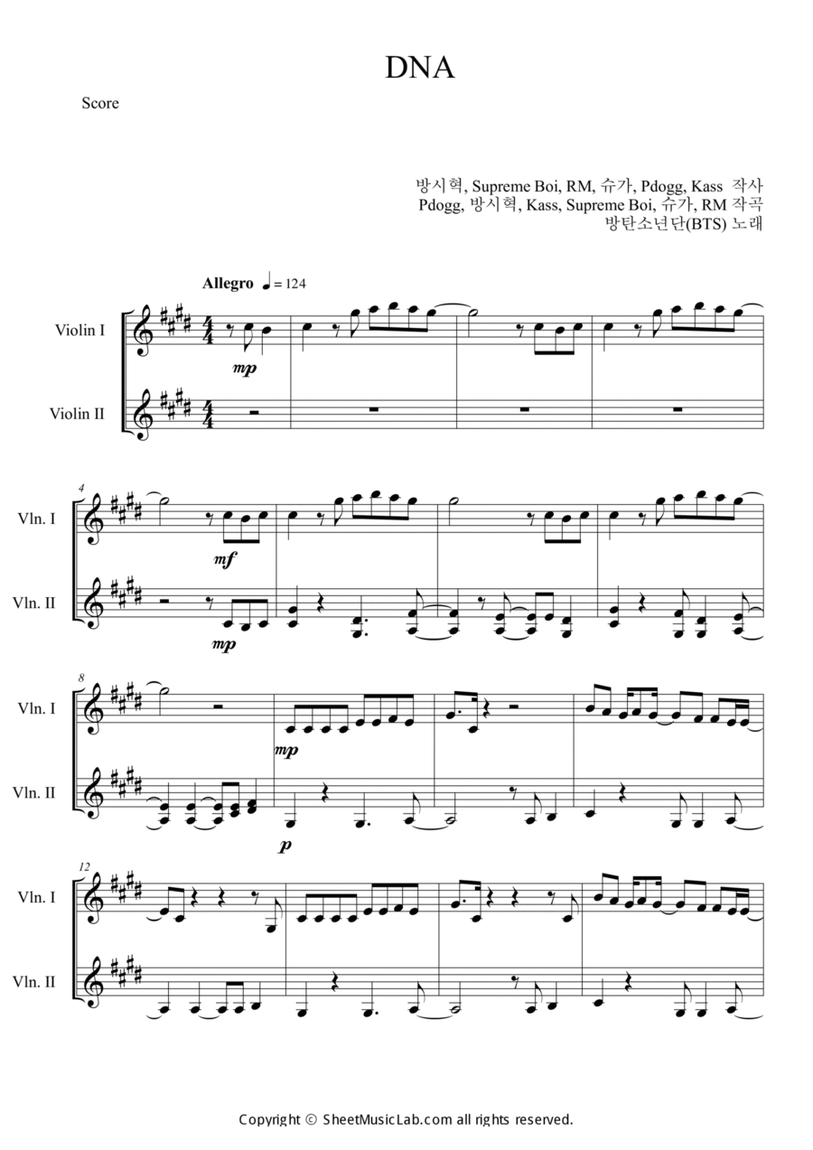 DNA String Duet scores gallery preview page 1