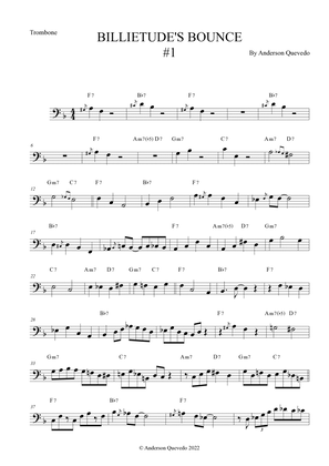 Billietude's Bounce #1 for Trombone - Easy Intermediate Blues/Jazz Original Etude