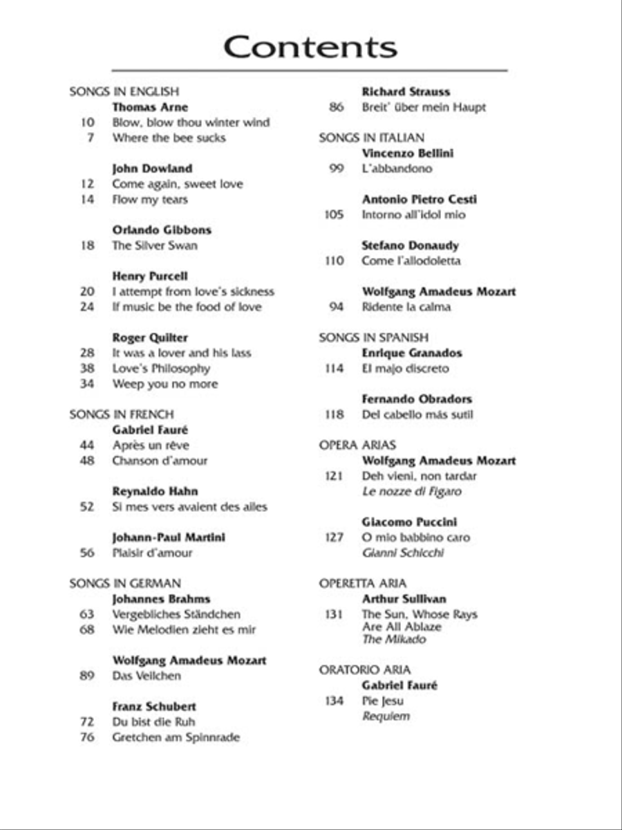 Standard Vocal Literature – An Introduction to Repertoire Voice scores gallery preview page 4