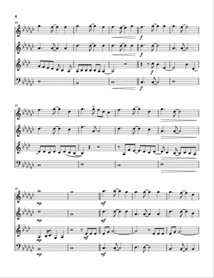 Little Voice - Main Title Theme Woodwind Quartet scores gallery preview page 5