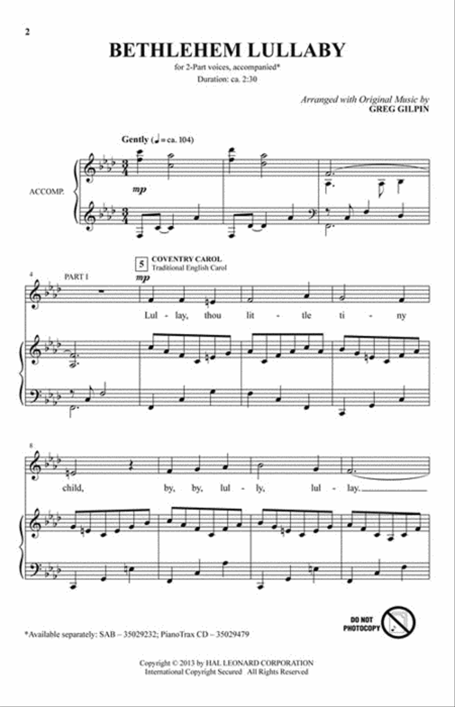 Bethlehem Lullaby Choir scores gallery preview page 2